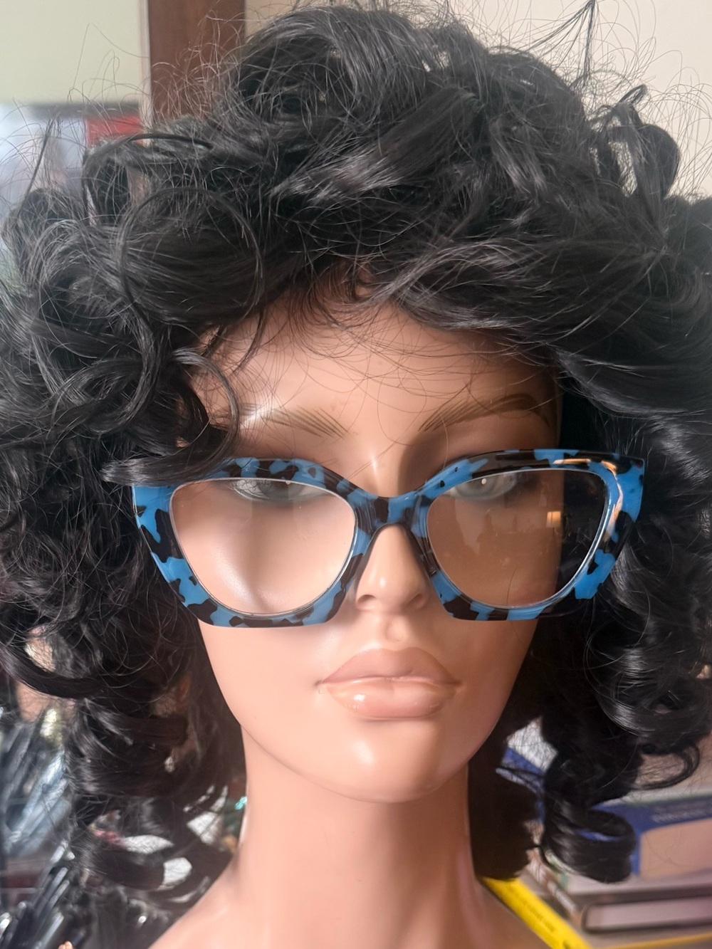 2.75+ Large Frame Blue Tortoise Gold Blue Light Reading Glasses